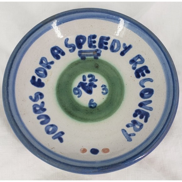 Vintage M. A. Hadley Yours For a Speedy Recovery  Coaster Trinket Dish - Picture 1 of 4